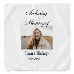 In loving memory of funeral keepsake add name year bandana