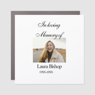 In loving memory of funeral keepsake add name year car magnet