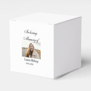 In loving memory of funeral keepsake add name year favor boxes