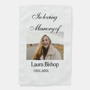 In loving memory of funeral keepsake add name year garden flag