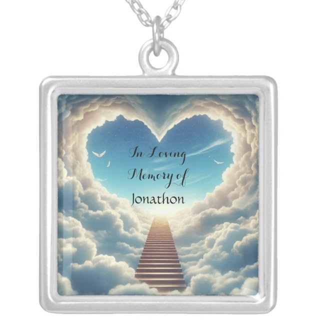 In Loving Memory of Heart Memorial Necklace (Front)