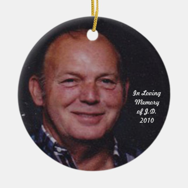 In Loving Memory of J.D. Ceramic Ornament (Front)