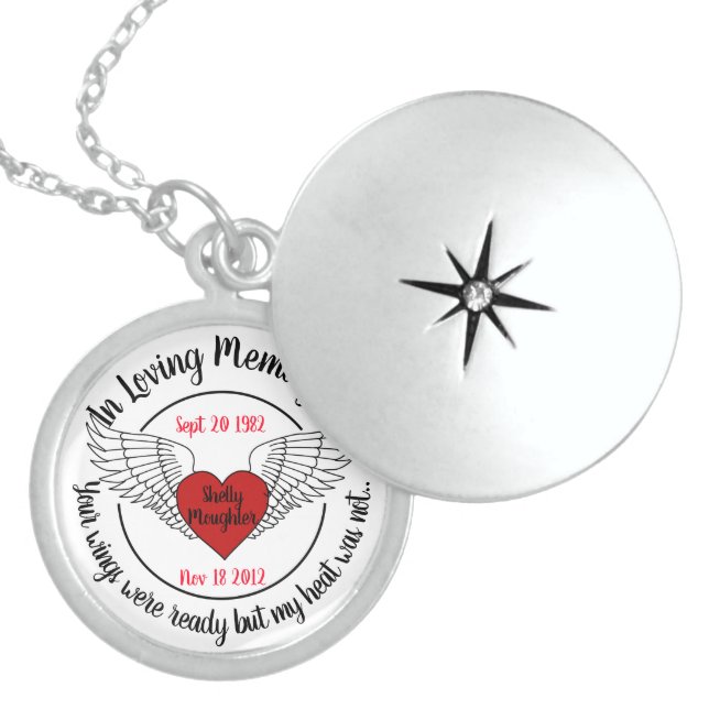 In Loving Memory of Locket Necklace (Front)