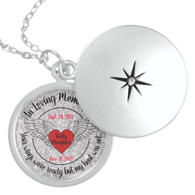 In Loving Memory of Locket Necklace (Front)