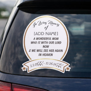 In Loving Memory of Mom [ADD NAME] Car Sticker