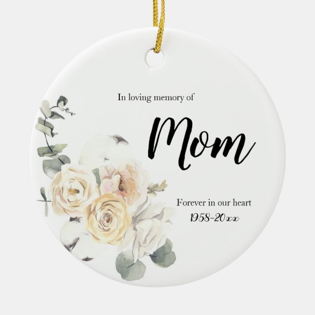 In Loving Memory of Mom Ornament Gifts (Front)