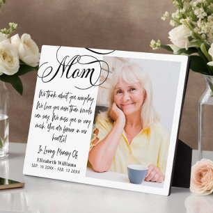 In Loving Memory Of Mom Photo Poem Plaque
