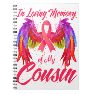 In Loving Memory Of My Cousin Wings Breast Cancer Notebook