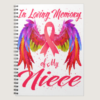 In Loving Memory Of My Niece Wings Breast Cancer Notebook