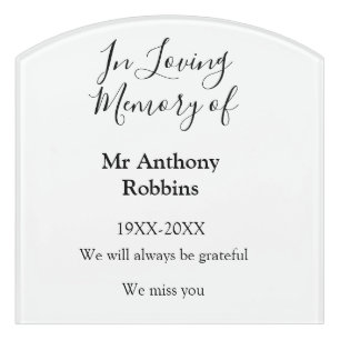 In Loving memory of name funeral memory keepsake Door Sign