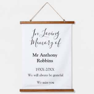 In Loving memory of name funeral memory keepsake Hanging Tapestry