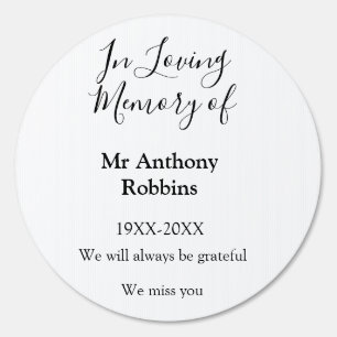 In Loving memory of name funeral memory keepsake Sign