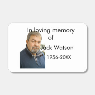 In loving memory of name year photo modern funeral matchboxes