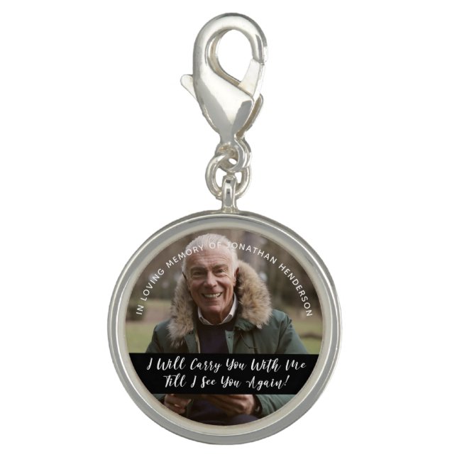 In Loving Memory Of Photo Charm (Front)