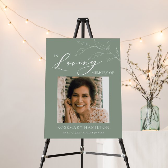 In Loving Memory of Sage Green Memorial Funeral Foam Board (Creator Uploaded)