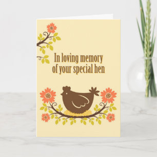 In loving memory of your special hen card