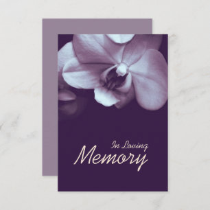 In Loving Memory Orchid DP Funeral Announcement