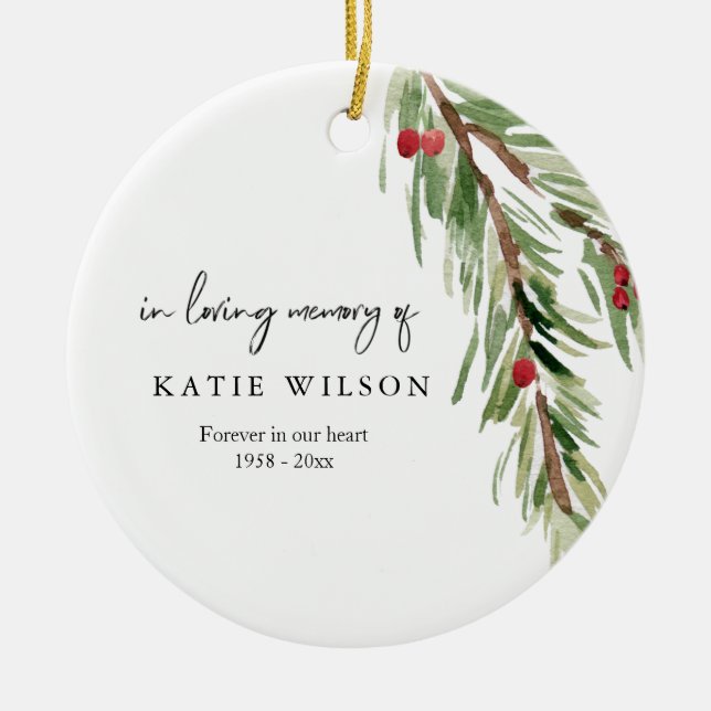 In Loving Memory Ornament Gifts (Front)