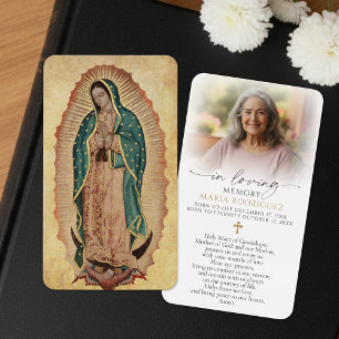 In Loving Memory Our Lady of Guadalupe Prayer Card