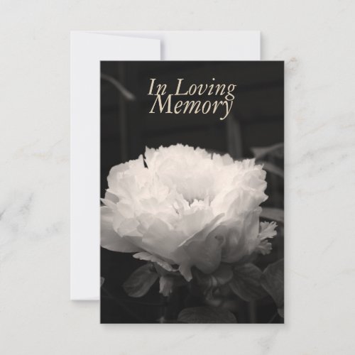 In Loving memory Peony Celebration of Life Invitation