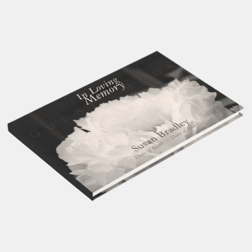 In Loving Memory Peony Funeral Guest Book 1