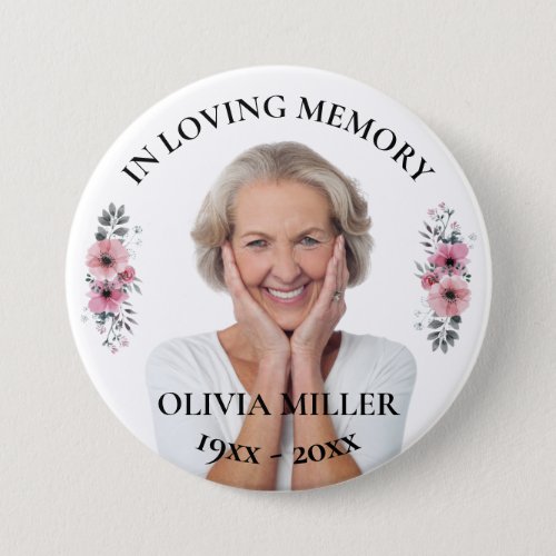 In Loving Memory Personalize Photo Button