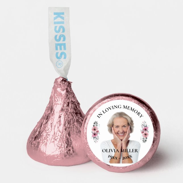 In Loving Memory. Personalize Photo  Hershey®'s Kisses® (Front)