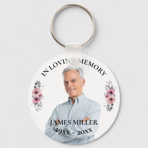 In Loving Memory Personalize Photo Keychain