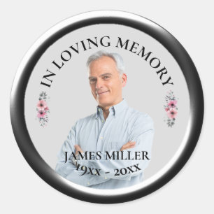IN LOVING MEMORY. Personalize Photo Sticker
