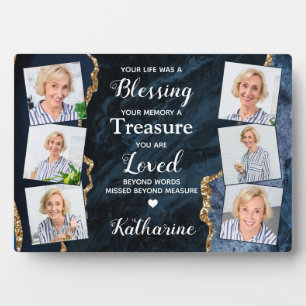 In Loving Memory Personalized 6 Picture Memorial Plaque