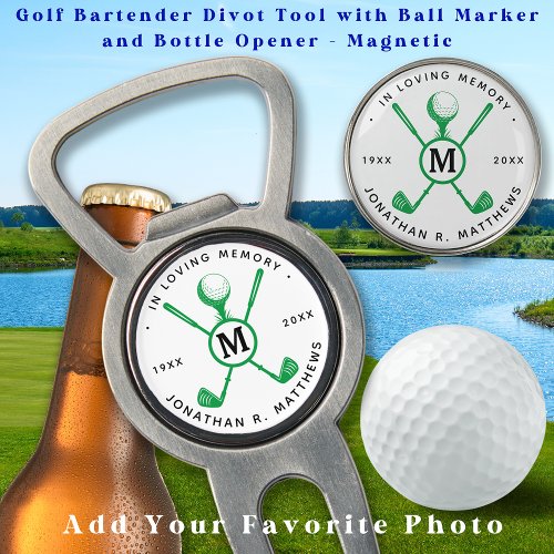 In Loving Memory Personalized Golfer Memorial Golf Divot Tool