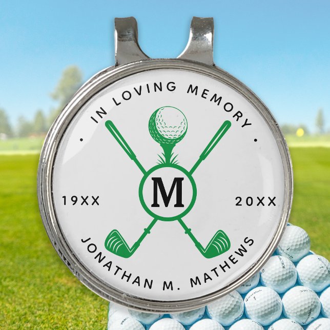 In Loving Memory Personalized Golfer Memorial Golf Hat Clip (Creator Uploaded)