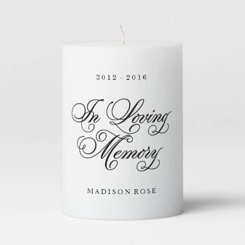 In Loving Memory Personalized Memorial Candle