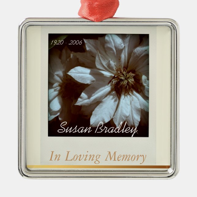 In Loving Memory Personalized Memorial Ornament 3 (Front)