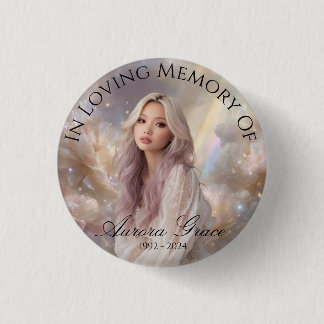 In Loving Memory Personalized Memorial Pin Button 