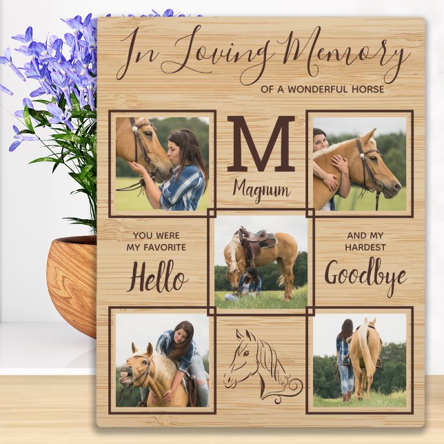 In Loving Memory Personalized Pet Horse Memorial Plaque (Creator Uploaded)