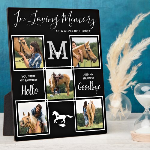 In Loving Memory Personalized Pet Horse Memorial Plaque