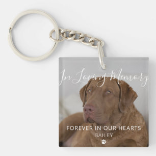 In Loving Memory Personalized Pet Loss Gift Photo Keychain