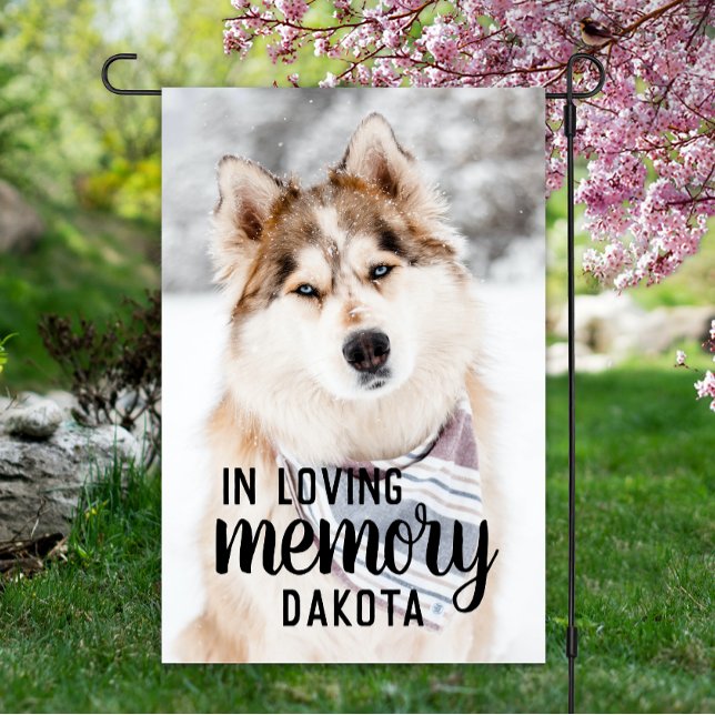 In Loving Memory Personalized Pet Photo Memorial  Garden Flag (Creator Uploaded)