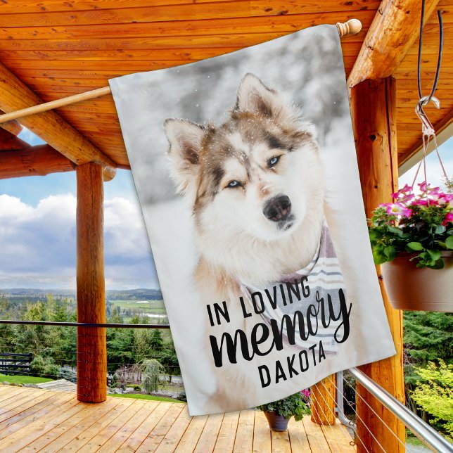 In Loving Memory Personalized Pet Photo Memorial House Flag (Creator Uploaded)