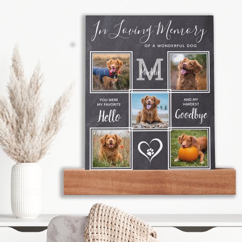 In Loving Memory Personalized Pet Photo Memorial Picture Ledge