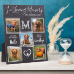 In Loving Memory Personalized Pet Photo Memorial Plaque<br><div class="desc">Celebrate your best friend with a custom dog memorial photo collage plaque in a rustic gray slate design. This unique dog photo collage memorial plaque is the perfect gift for yourself, family or friends to honor those loved . We hope your pet memorial dog photo display plaque will bring you...</div>