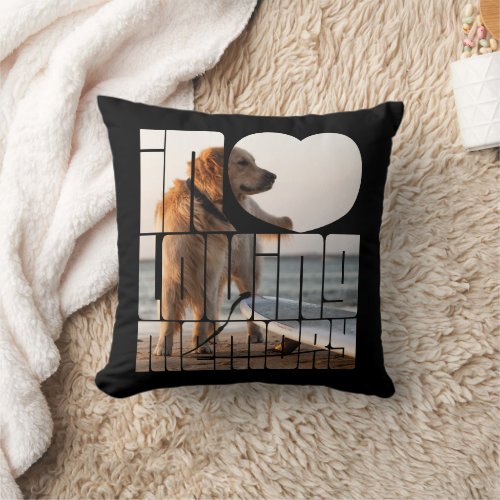 In Loving Memory Personalized Pet Photo Square Throw Pillow