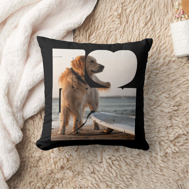 In Loving Memory Personalized Pet Photo Square Throw Pillow (Blanket)