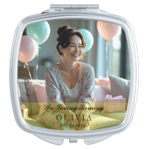 In Loving Memory Personalized Photo Compact Mirror