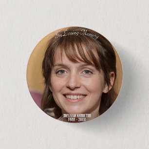 In Loving Memory Personalized Photo Funeral Button
