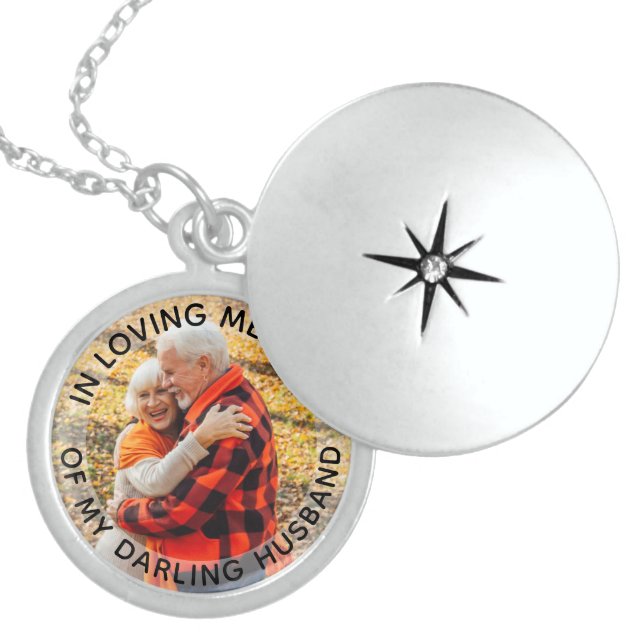 In Loving Memory Personalized Photo Locket Necklace (Front)