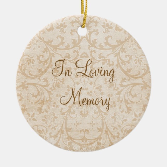 In Loving Memory Personalized Photo Memorial Ceramic Ornament (Front)
