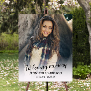 In Loving Memory Personalized Photo Memorial Foam Board