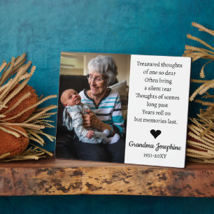 In Loving Memory Personalized Photo Memorial Plaque